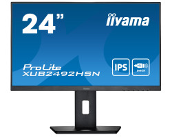 Iiyama 24&quot XUB2492HSN-B5 FHD (1920x1080) IPS, 75Hz, 16:9, 4ms, 250 cd/m2, 1000:1, HDMI/DP, 2×USB-A/USB-C, zvučnici, crni