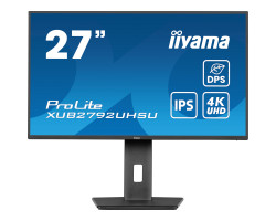 Iiyama 27" ProLite XUB2792UHSU-B6 4K UHD (3840×2160) IPS, Pivot, 16:9, 4ms, 350cd/m2, 1300:1, 4ms, 350cd/m2, HDMI/DP, 3×USB-A, USB-C PD, zvučnici, crni