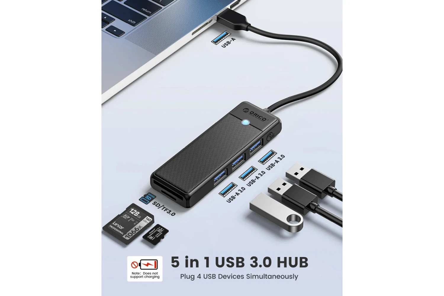 Orico PAPW3AT-U3-015-BK-BP, USB hub - Slika 2