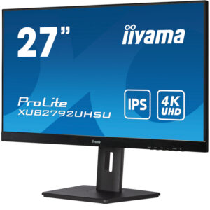 IIYAMA 27" XUB2792UHSU-B5 4K UHD (3840×2160) IPS, Pivot, 4ms, DVI/HDMI/DP, 2×USB3.2, zvučnici, crni