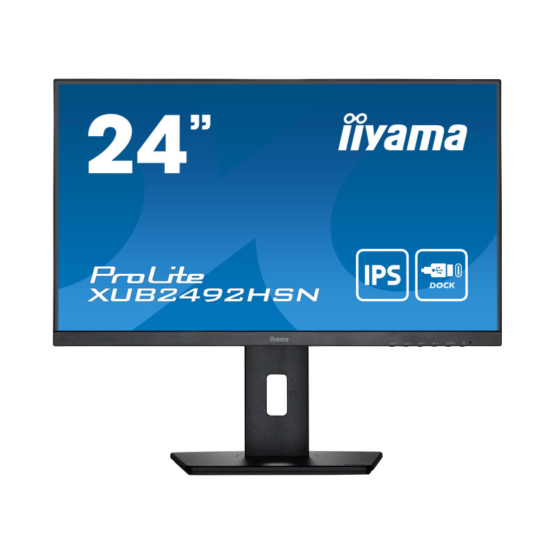 Iiyama 24" XUB2492HSN-B5 FHD (1920x1080) IPS, 75Hz, 16:9, 4ms, 250 cd/m2, 1000:1, HDMI/DP, 2×USB-A/USB-C, zvučnici, crni