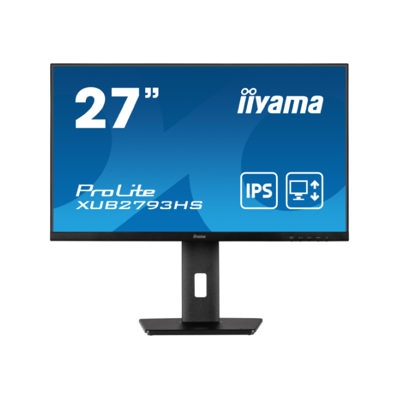Iiyama 27" XUB2793HS-B7 (86.4cm) 1920x1089 FHD, 100Hz, 1ms, 300 cd/m2, 1000:1, height, swivel, tilt, pivot (rotation both sides), HDMI/DP, zvučnici, crni