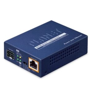 Planet Industrial 1-Port 100 1000X SFP to 1-Port GbE 802.3bt PoE Media Converter
