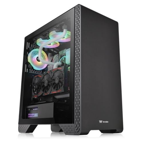 Thermaltake S300 Tempered Glass Mid-Tower Chassis, TTE-CA-1P5-00M1WN-00