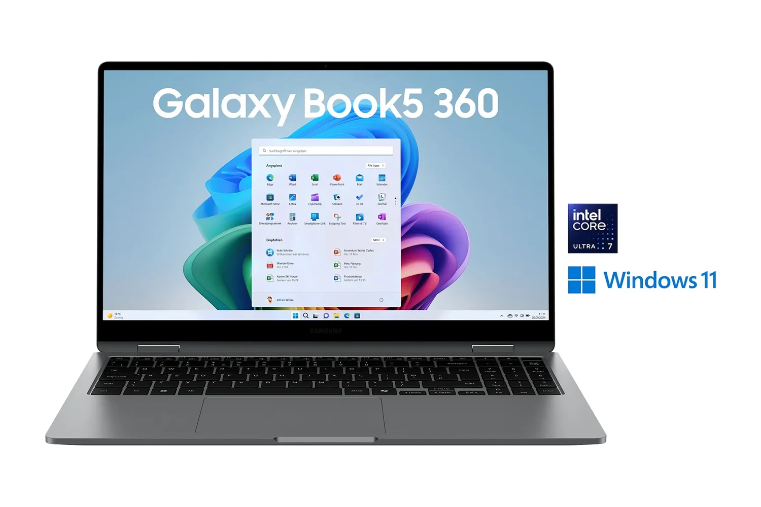 SAMSUNG Galaxy Book5 360 notebook, NP750QHA-KA5DE, 15.6"/U7/16GB/Arc/1TB/W11