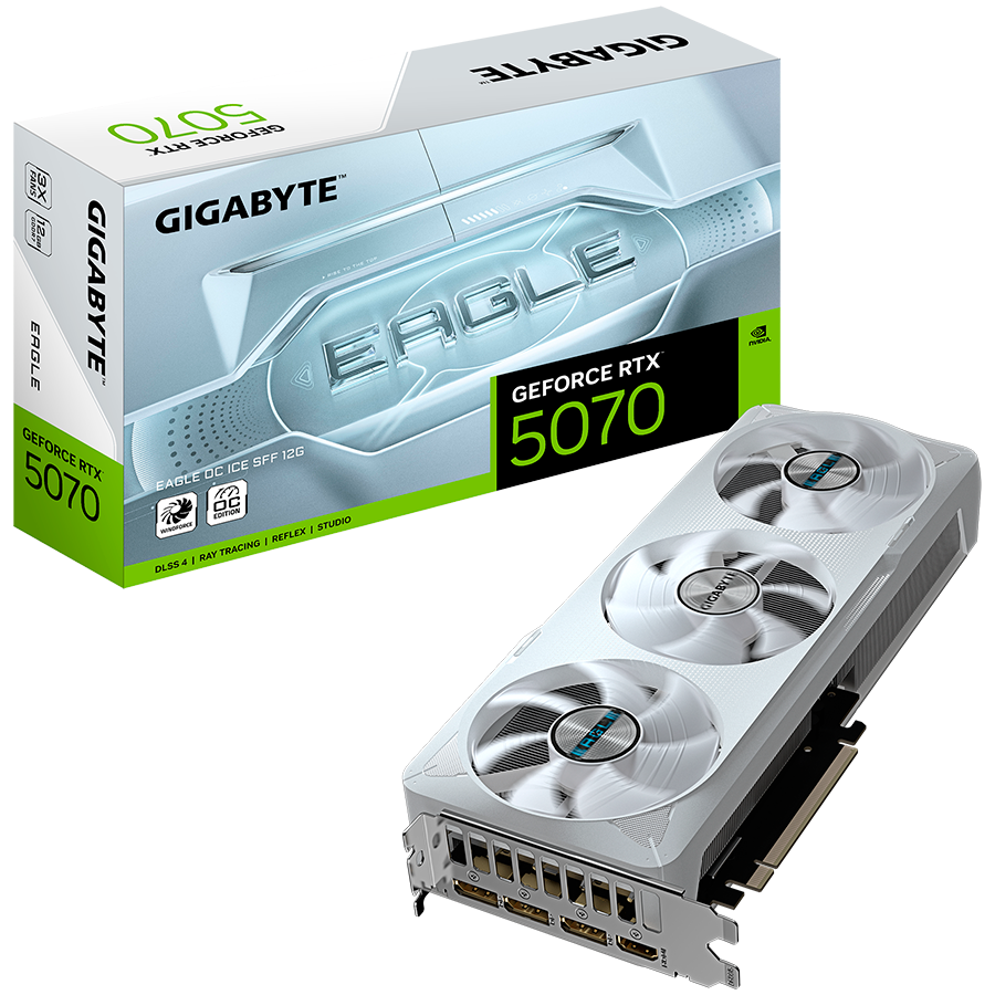 GIGABYTE GeForce RTX 5070 EAGLE OC ICE SFF 12G, grafička kartica