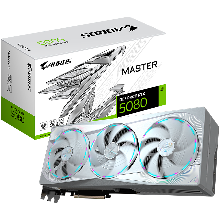 GIGABYTE AORUS GeForce RTX 5080 MASTER ICE 16G, grafička kartica