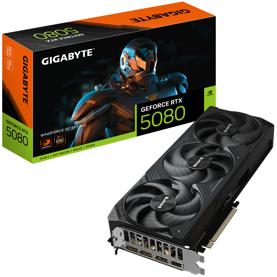GIGABYTE GeForce RTX 5080 WINDFORCE OC SFF 16G, grafička kartica