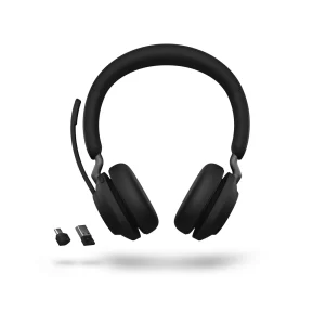 Jabra Evolve 2 65 MS bežične Bluetooth stereo slušalice s punjačem, crne boje