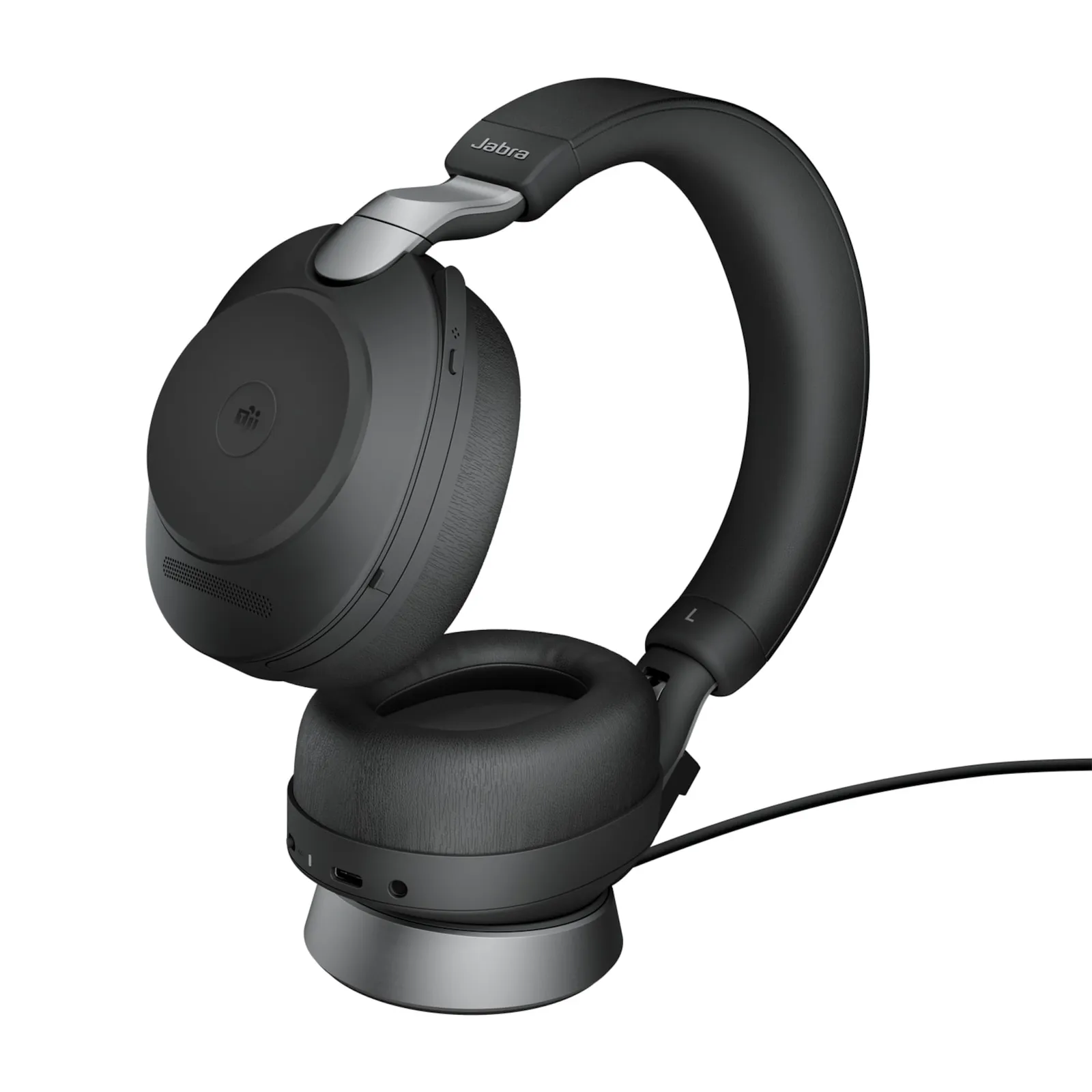 Jabra Evolve 2 85 MS Stand bežične Bluetooth stereo slušalice crne boje s punjačem