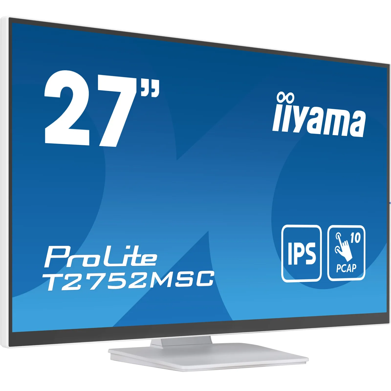 iiyama ProLite T2752MSC-W1 68, 6cm (27") FHD IPS Multi-Touch Monitor weiß HDMI/DP