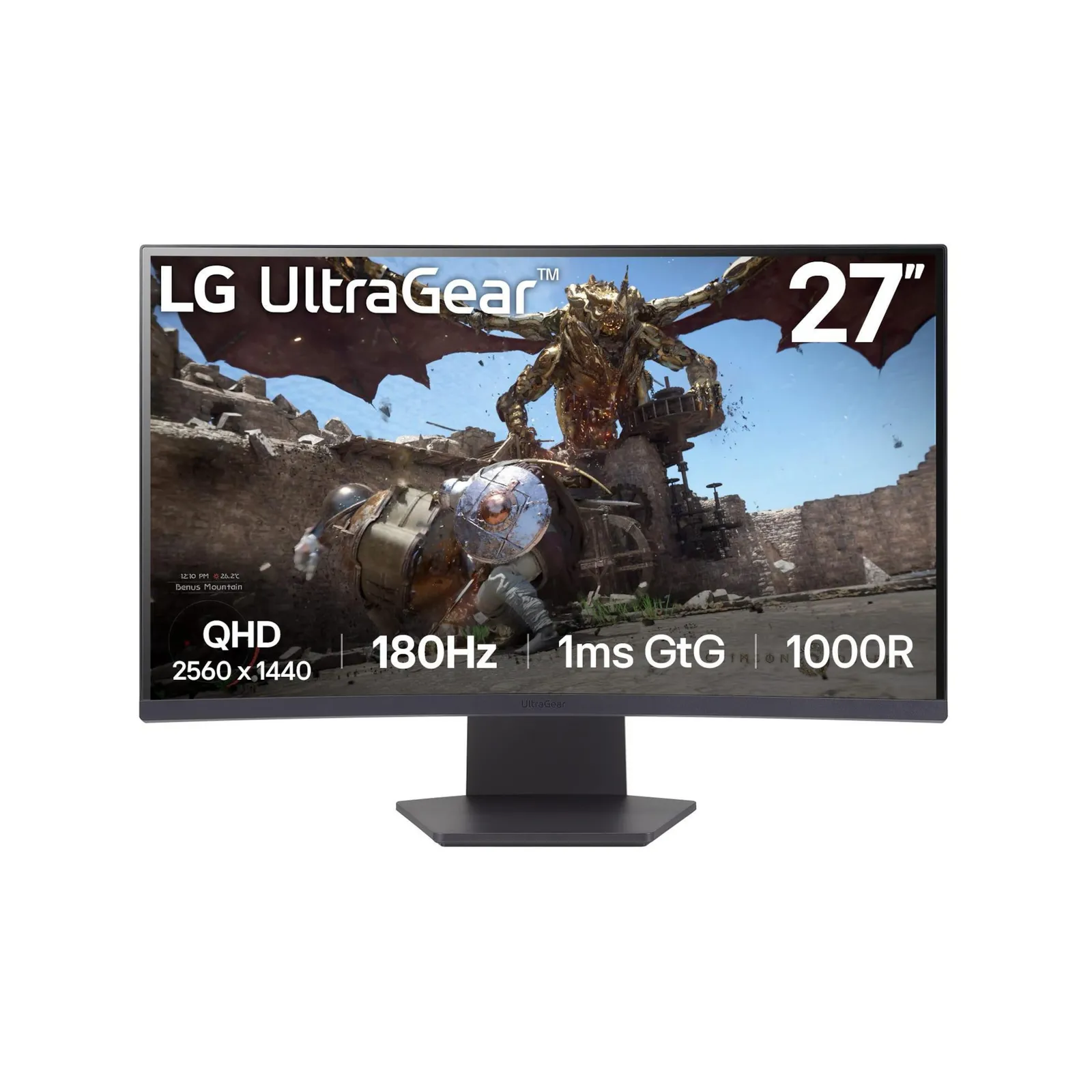 LG UltraGear 27GS60QX-B.AEUQ 68,4cm (27") 16:9 WQHD VA Curved Monitor HDMI/DP 180Hz - Slika 3