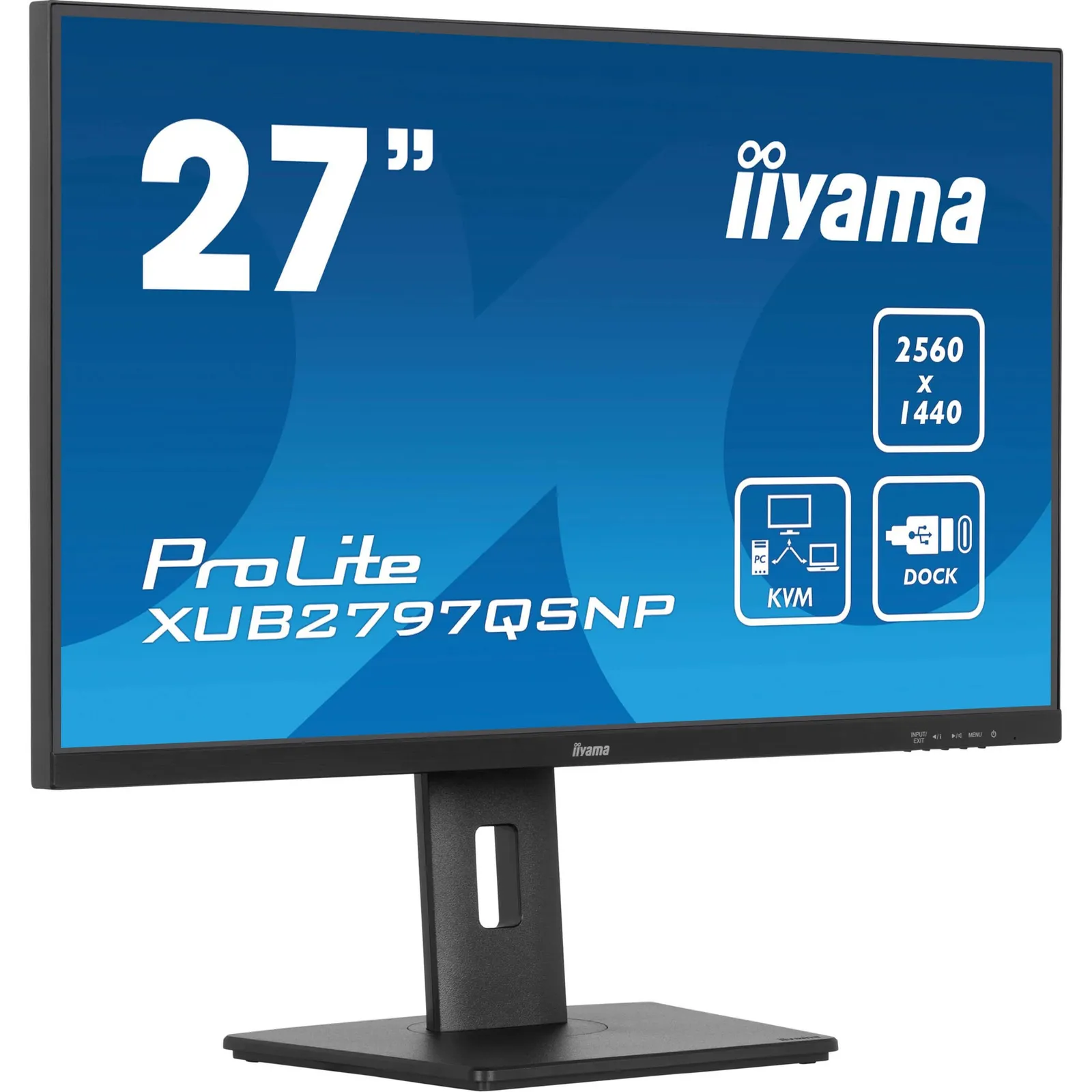 iiyama ProLite XUB2797QSNP-B1 68, 5cm (27") WQHD IPS LED-Monitor DP/HDMI/USB-C