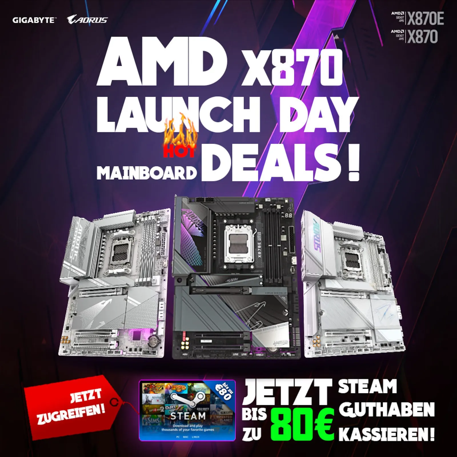 GIGABYTE X870E AORUS PRO ATX, matična ploča - Slika 2