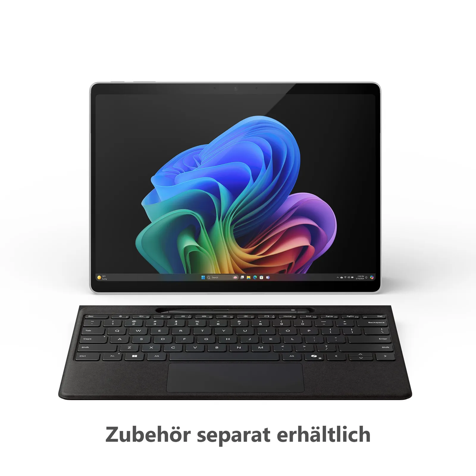 Microsoft Surface Pro (11. Edition) Copilot+ PC 13" 2in1 Platin 5G Snapdragon® X Plus 16GB/256GB SSD Win11 EP2-08261 ohne Netzteil inkl. Keyboard mit Stiftaufbewahrung platin - Slika 3