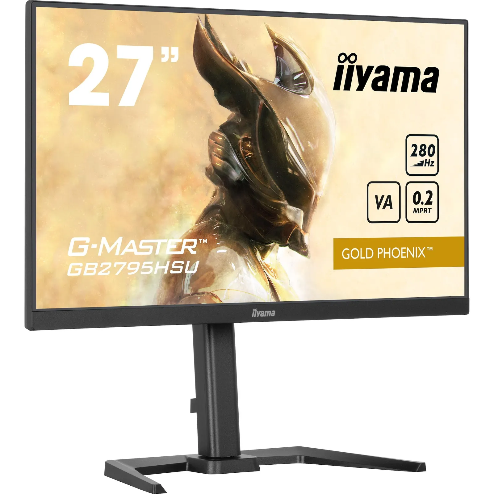 Iiyama GB2795HSU-B1 27" Fast VA Gaming G-Master Gold Phoenix Free Sync Premium 1920x1080 at280Hz 300cd 4000:1 HDMI DP Speakers USB Black Tuner 15cm Height Stand