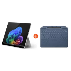 Microsoft Surface Pro (11. Edition) Copilot+ PC 13" OLED 2in1 Platin Snapdragon® X Elite 16GB/512GB SSD Win11 EP2-08363 ohne Netzteil inkl. MS Surface Pro Keyboard mit Slim Pen saphir