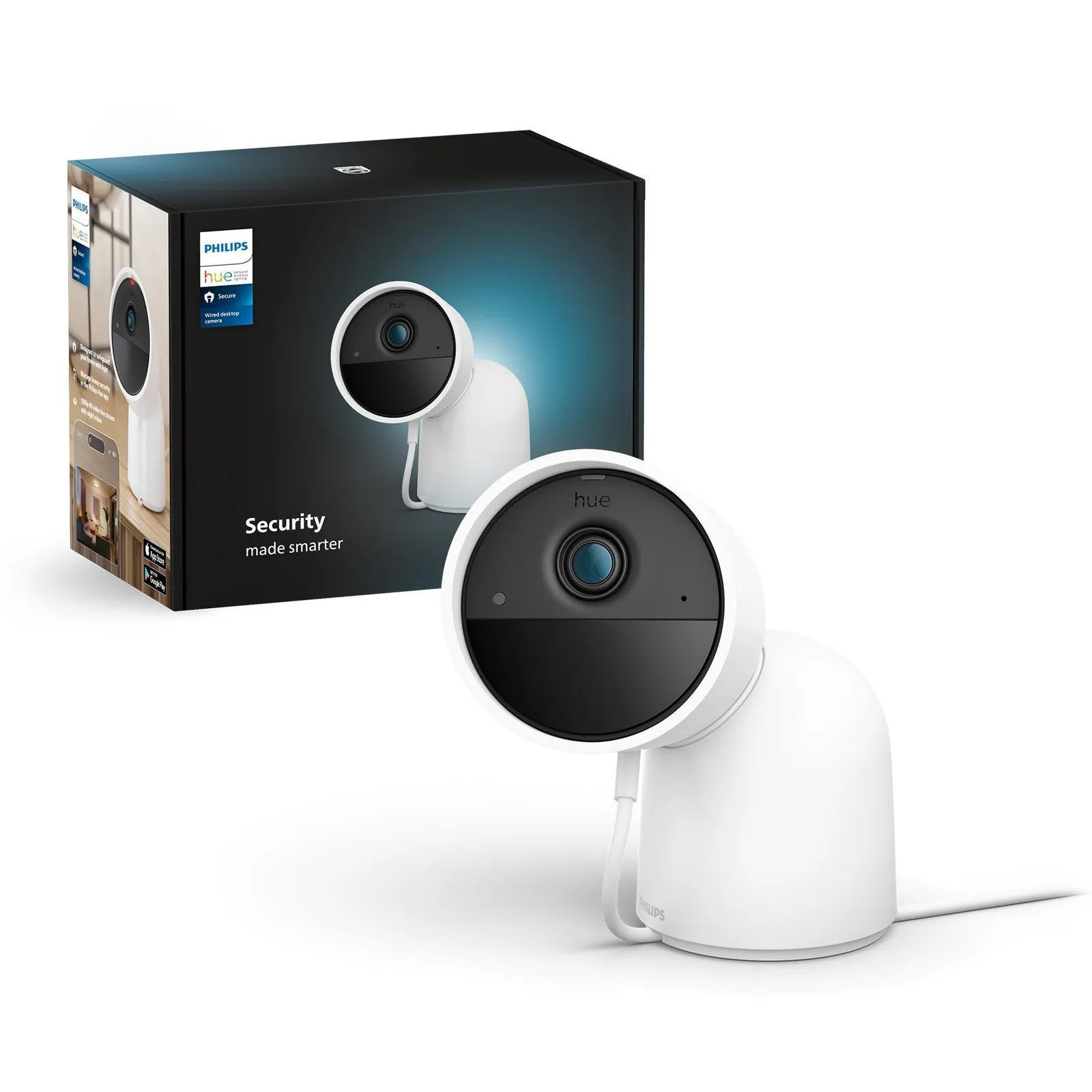 Philips Hue Secure žičana kamera sa stalkom, bijela - Slika 3