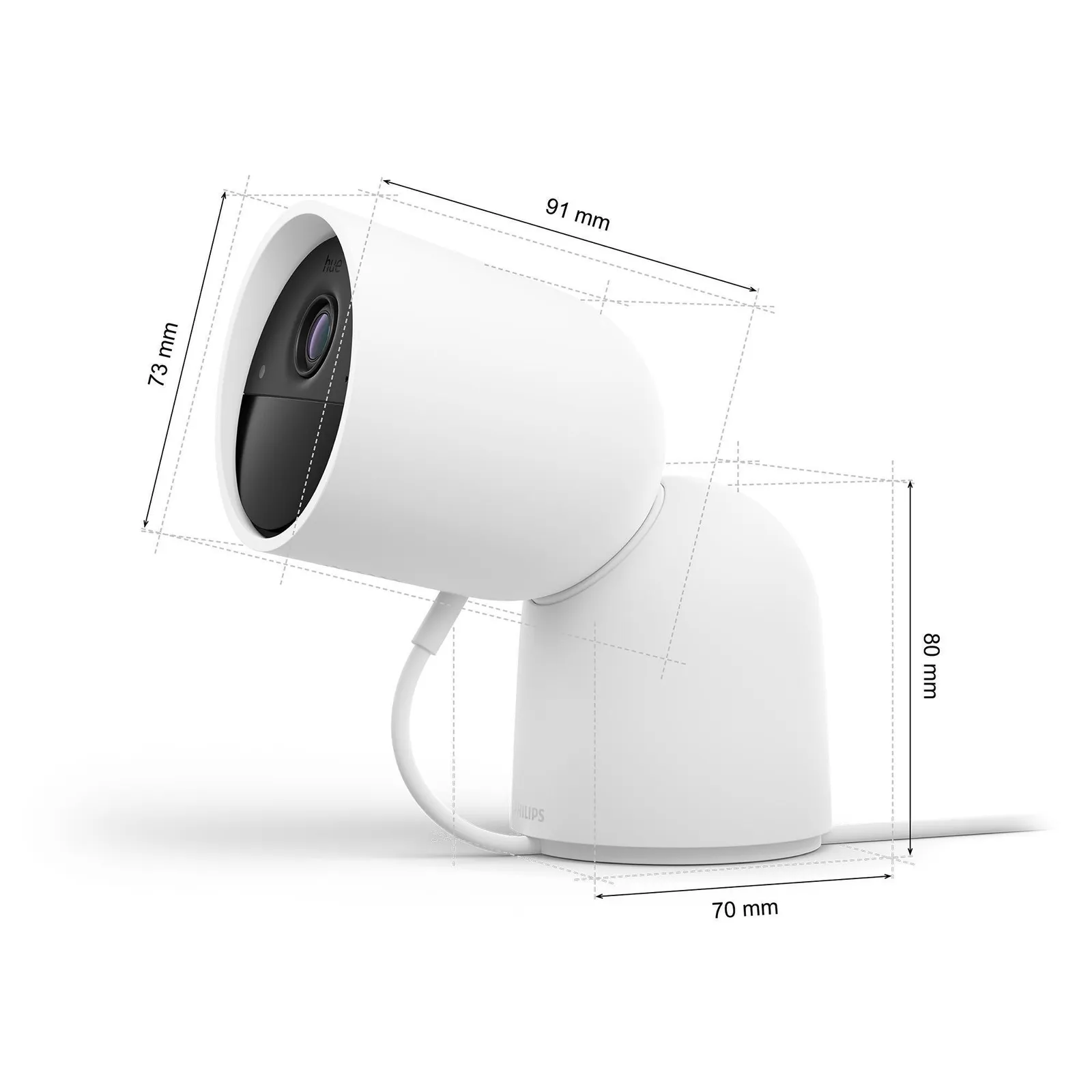 Philips Hue Secure žičana kamera sa stalkom, bijela - Slika 4