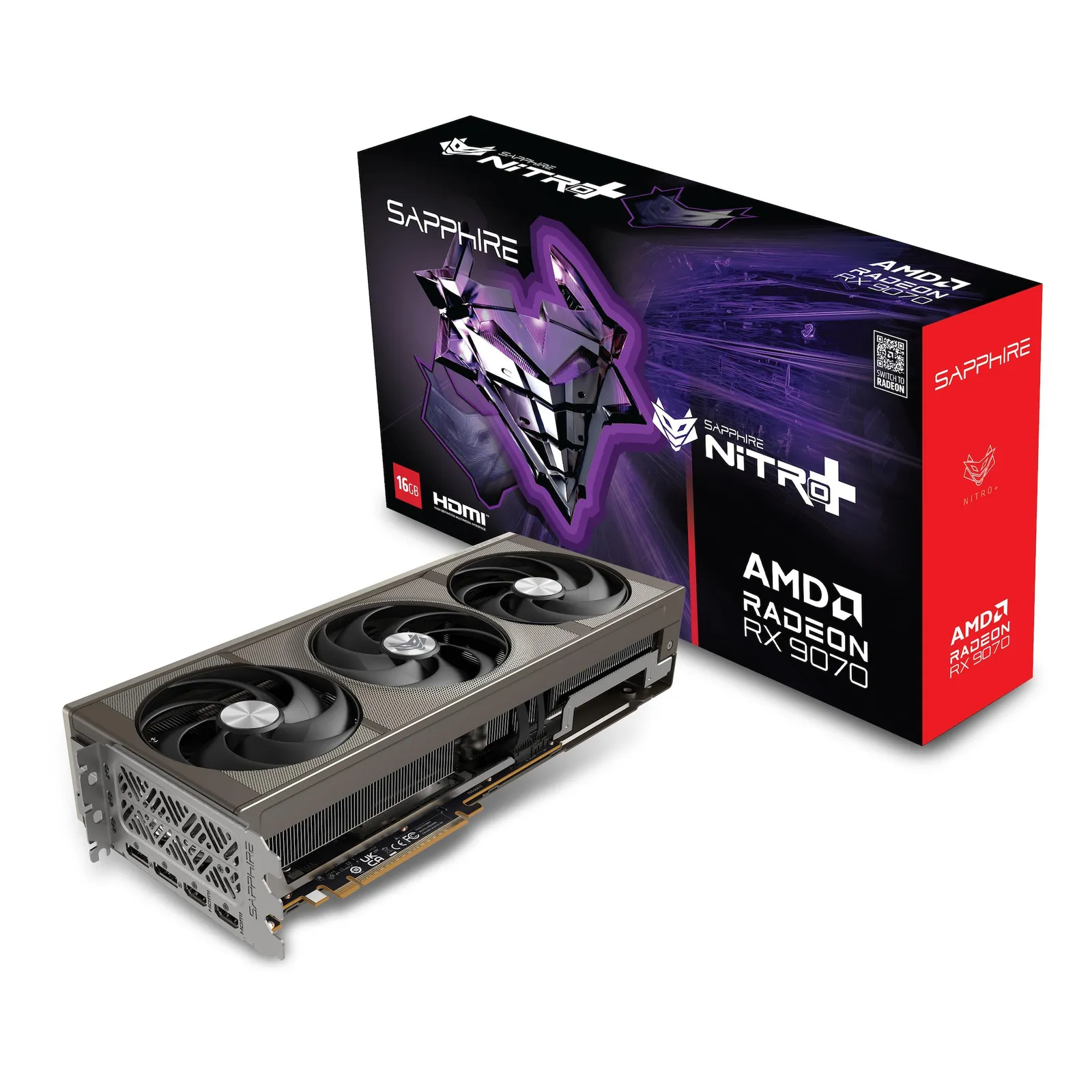 SAPPHIRE NITRO+ AMD Radeon™ RX 9070 GAMING Grafikkarte 16GB GDDR6 HDMI/DP