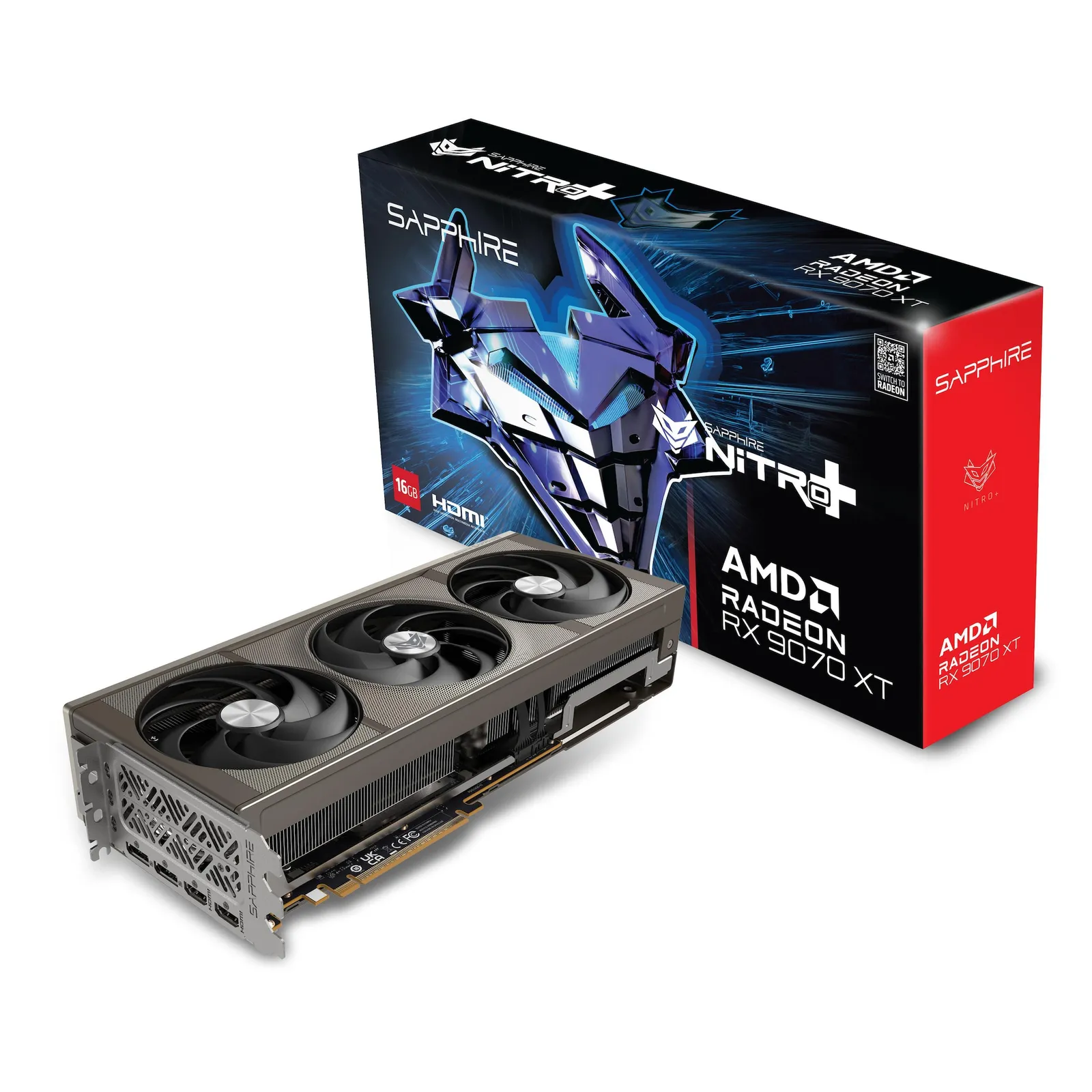 SAPPHIRE NITRO+ AMD Radeon™ RX 9070 XT GAMING OC Grafikkarte 16GB GDDR6 HDMI/DP