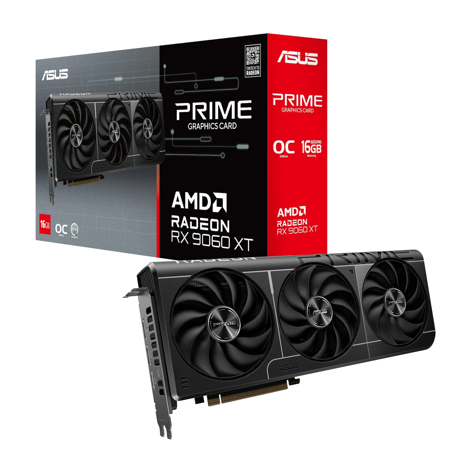 ASUS Prime Radeon RX 9060 XT 16GB GDDR6 OC Edition, grafička kartica