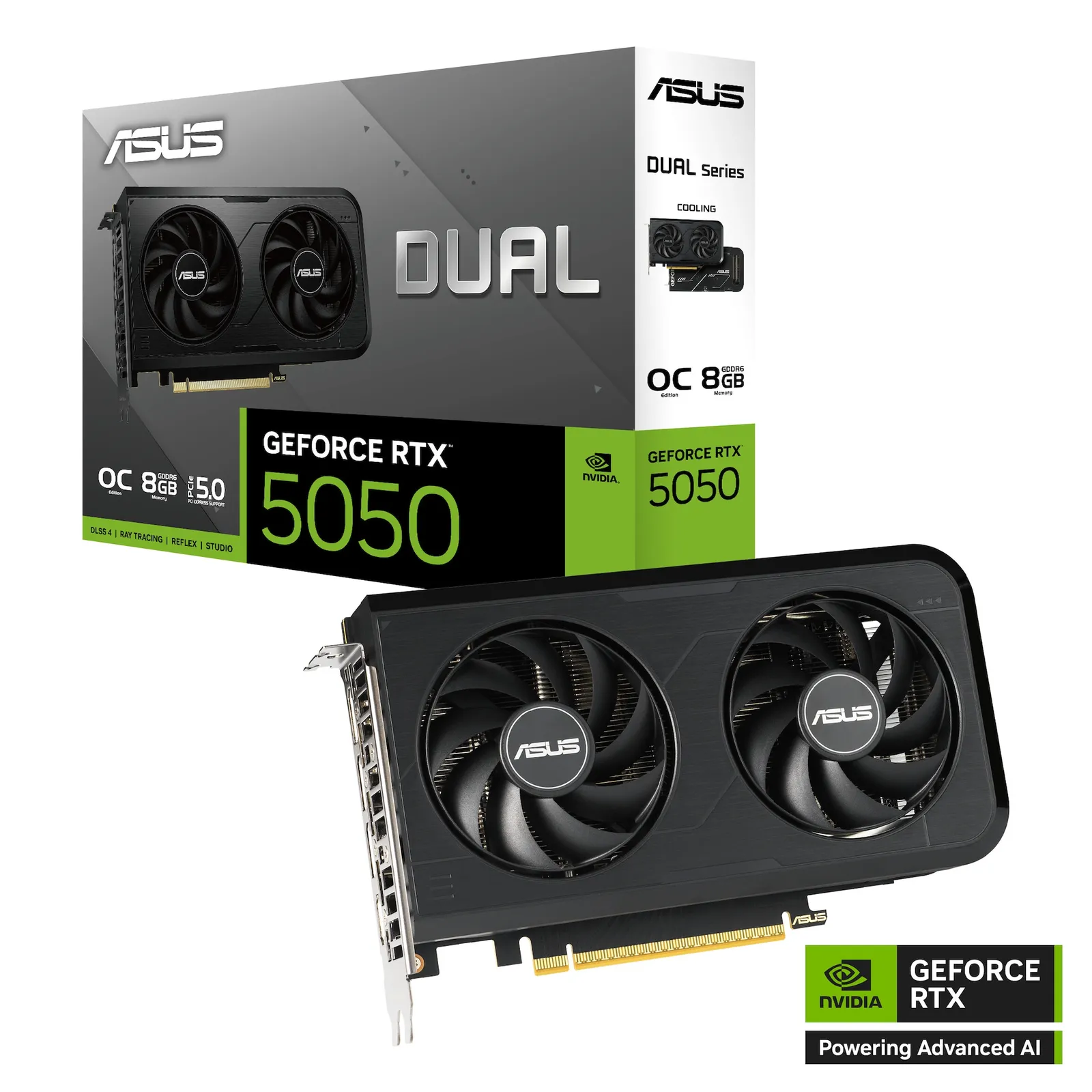 ASUS DUAL GeForce RTX 5050 OC Edition Grafikkarte 8GB GDDR6, 1xHDMI, 3xDP