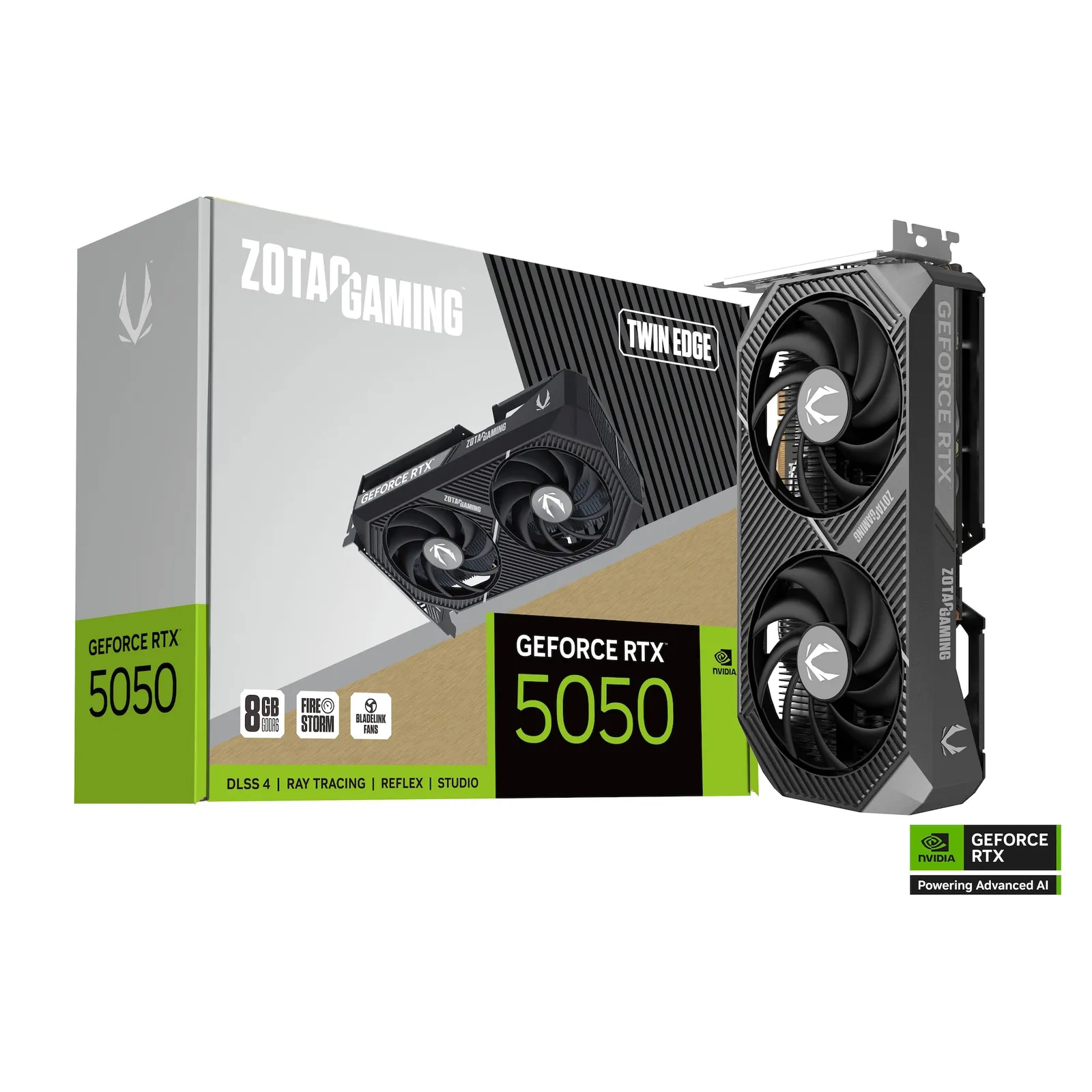 ZOTAC GAMING GeForce RTX 5050 Twin Edge 8GB GDDR6 Grafikkarte 3x DP, 1x HDMI