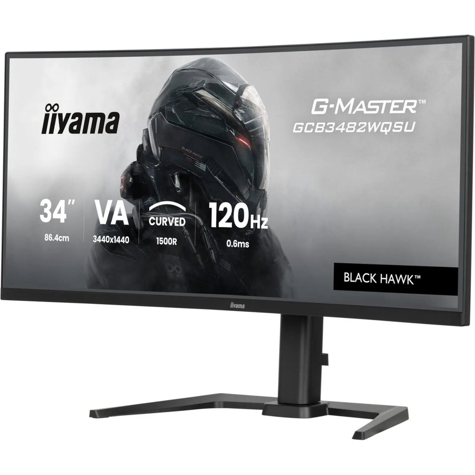 iiyama G-Master Black Hawk GCB3482WQSU-B1 86,4cm (34") UWQHD VA Gaming Monitor Curved 21:9 DP/HDMI/USB 120Hz 0,6ms Sync - Slika 3