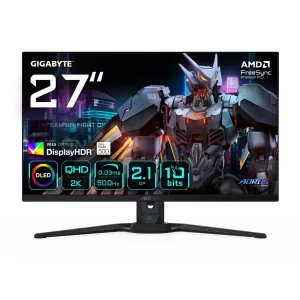 Gigabyte Aorus FO27Q5P 68,6 cm (27") QHD OLED Gaming Monitor 16:9 HDMI/DP/USB-C 500Hz 0,03ms FreeSync Premium Pro