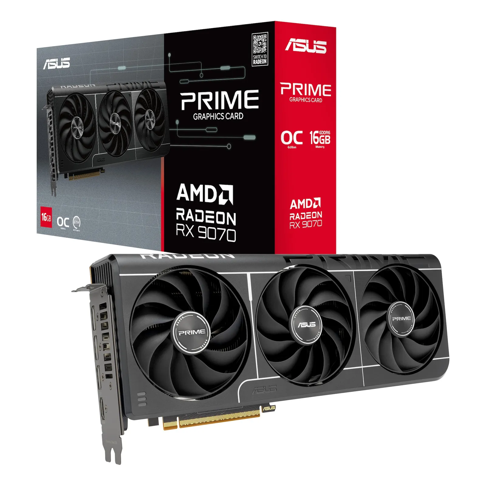 ASUS PRIME Radeon RX 9070 EVO OC Edition 16GB PRIME-RX9070-O16G-EVO DDR6, HDMI/DP