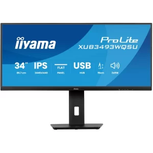 iiyama ProLite XUB3493WQSU-B6 86,4cm (34") UWQHD IPS Office Monitor 21:9 HDMI/DP/USB-C 120Hz 1ms