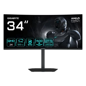 Gigabyte GS34WQCA 86,4cm (34") UWQHD VA Gaming Monitor Curved 21:9 HDMI/DP 120Hz 1ms Sync