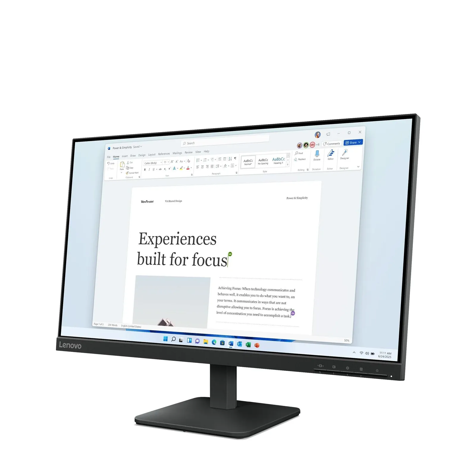 Lenovo L24-4e 60,5cm (23,8") FHD IPS Monitor 16:9 VGA/HDMI 100Hz 1ms Sync - Slika 3