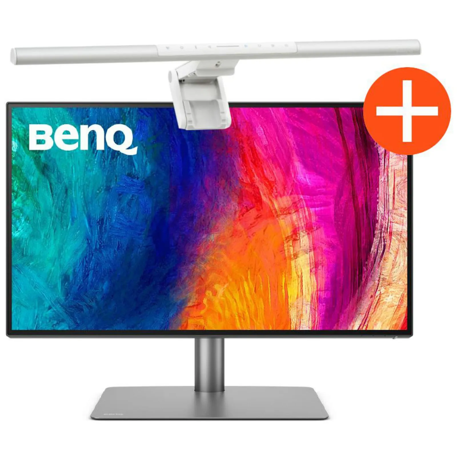 BenQ PD2725U 68,6cm (27") 4K IPS Design-Monitor + ScreenBar Pro Monitor Lampe silber