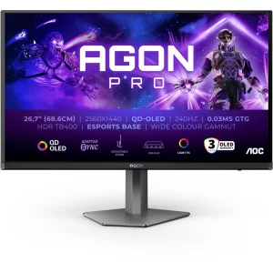 AOC AGON AG276QZD2 monitor, 27", QHD, 240Hz, Adaptive-Sync, OLED