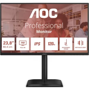 AOC 24E4U 60,5cm (23,8") FHD IPS Office Monitor 16:9 HDMI/DP/VGA/USB 120Hz 4ms Sync