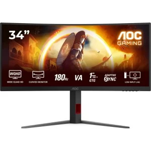 AOC CU34G4 86,4cm (34") UWQHD VA Curved Gaming Monitor 21:9 HDMI/DP 180Hz 1ms Sync