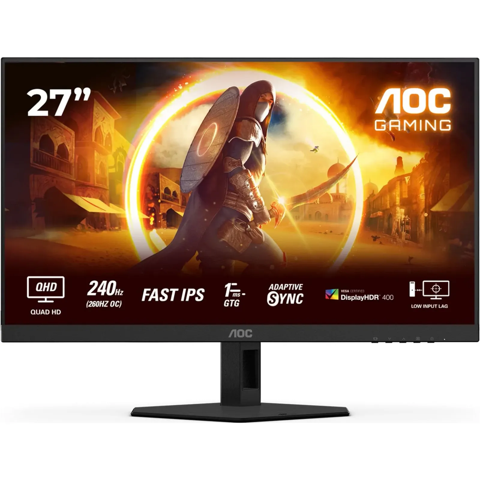 AOC Q27G4ZR 68,6cm (27“) QHD IPS Gaming Monitor 16:9 HDMI/DP 240Hz (260Hz OC) 0,3ms