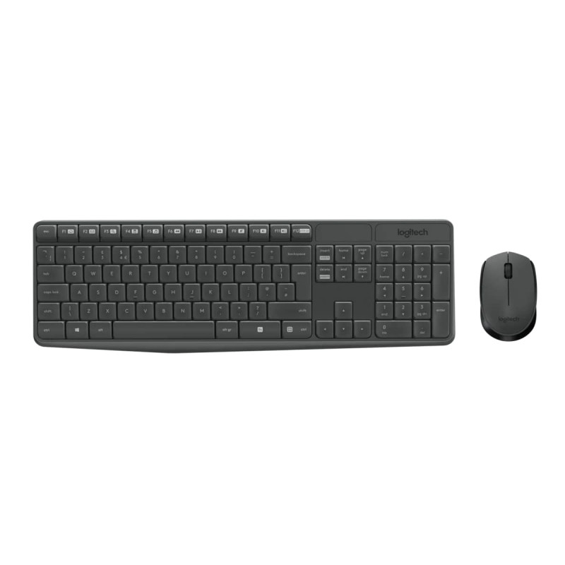 Logitech MK235 Wireless Keyboard and Mouse Combo (sivi)