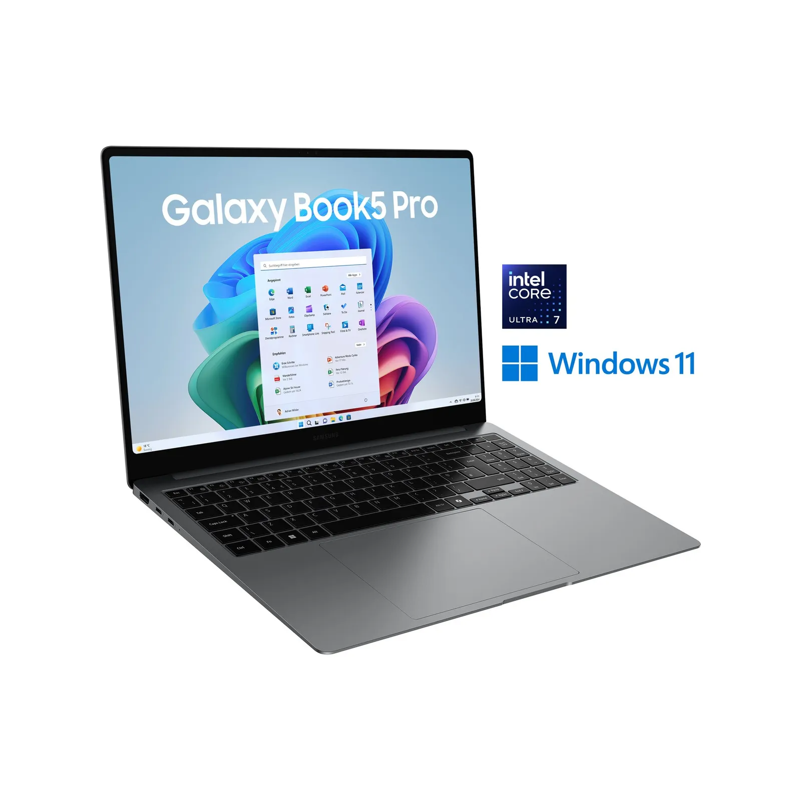 Samsung Galaxy Book5 Pro notebook, NP960XHA-KG1DE, 16"/U7/16GB/Arc/512GB/W11