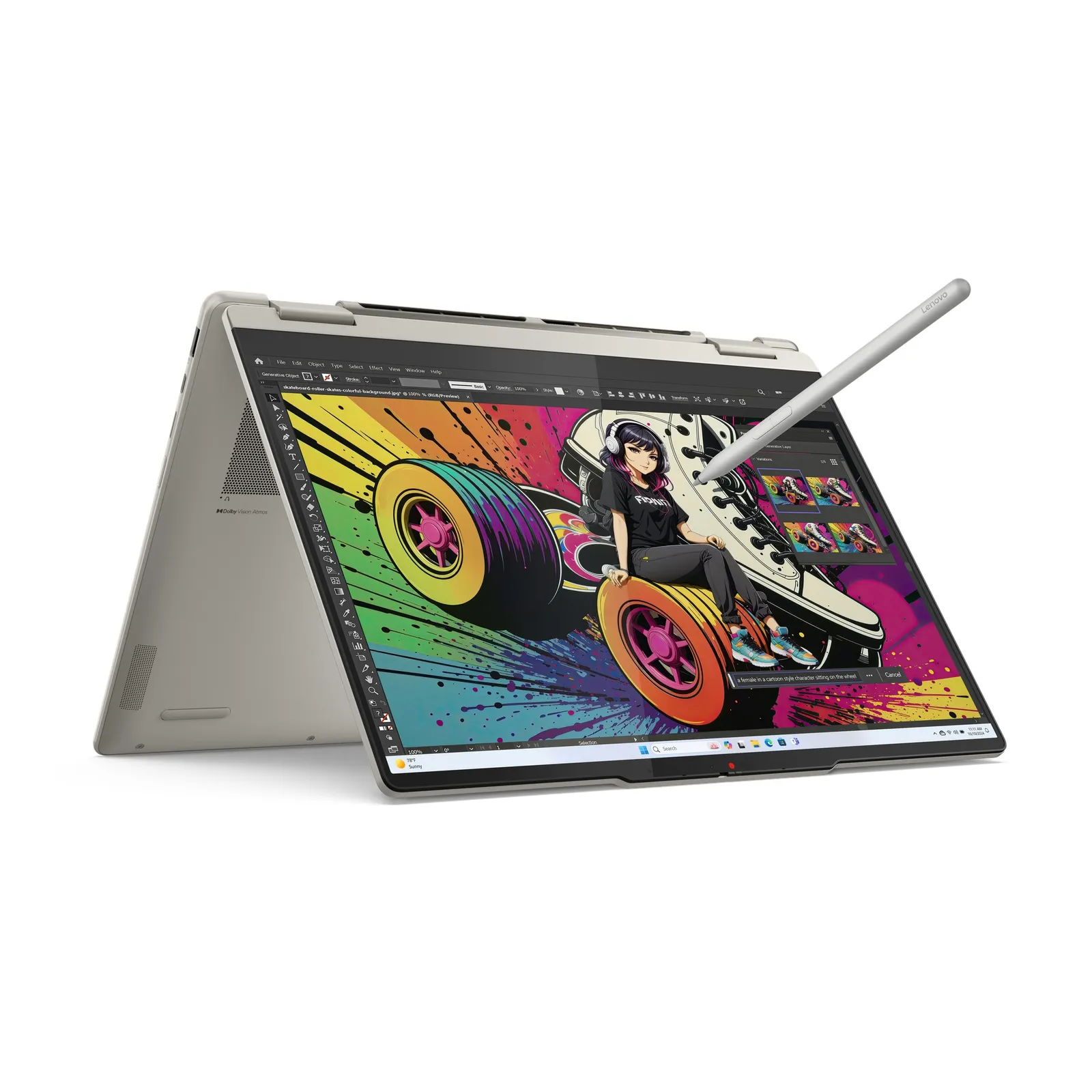 Lenovo Yoga 7 2-in-1 14AKP10 notebook, 83JR002VG, 14"/RyzenAI7/16GB/Radeon/1TB/W11