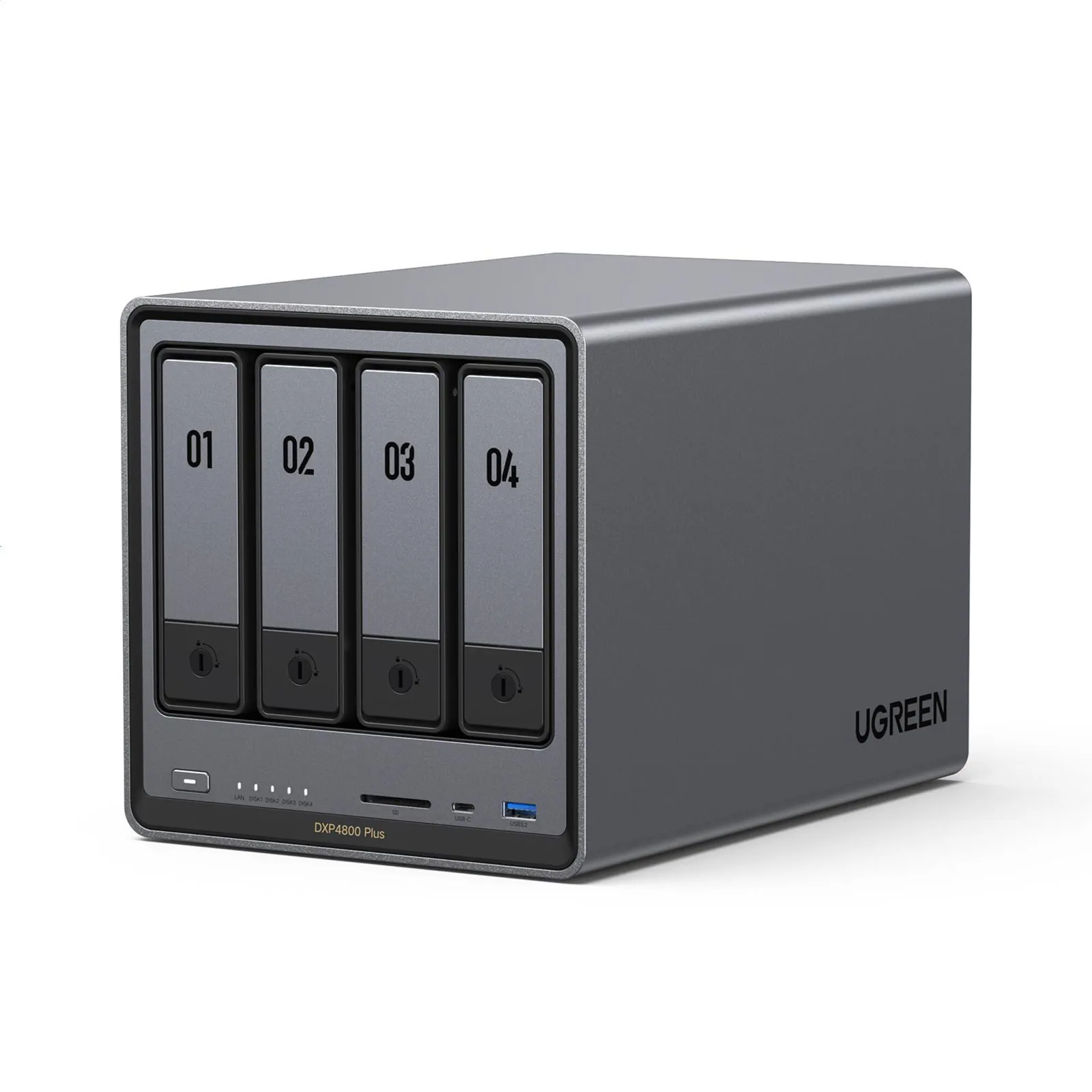 UGREEN NASync DXP4800 Plus NAS System 4-Bay 24TB inkl. 2x Seagate IronWolf ST12000VN0008 12 TB - Slika 2