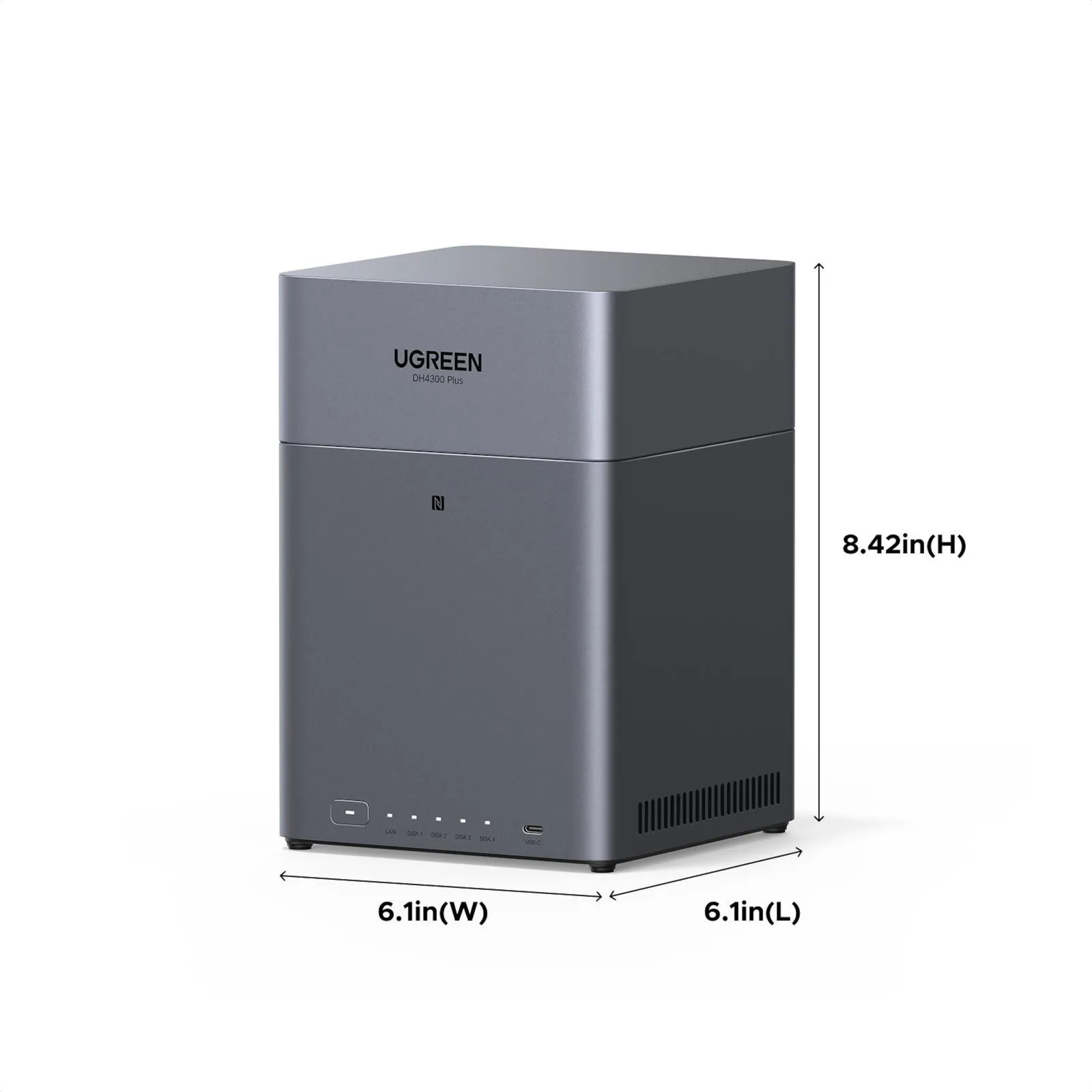 UGREEN NASync DH4300 Plus NAS System 4-Bay 24TB inkl. 4x WD WD60EFPX NAS HDD - 6 TB - Slika 2