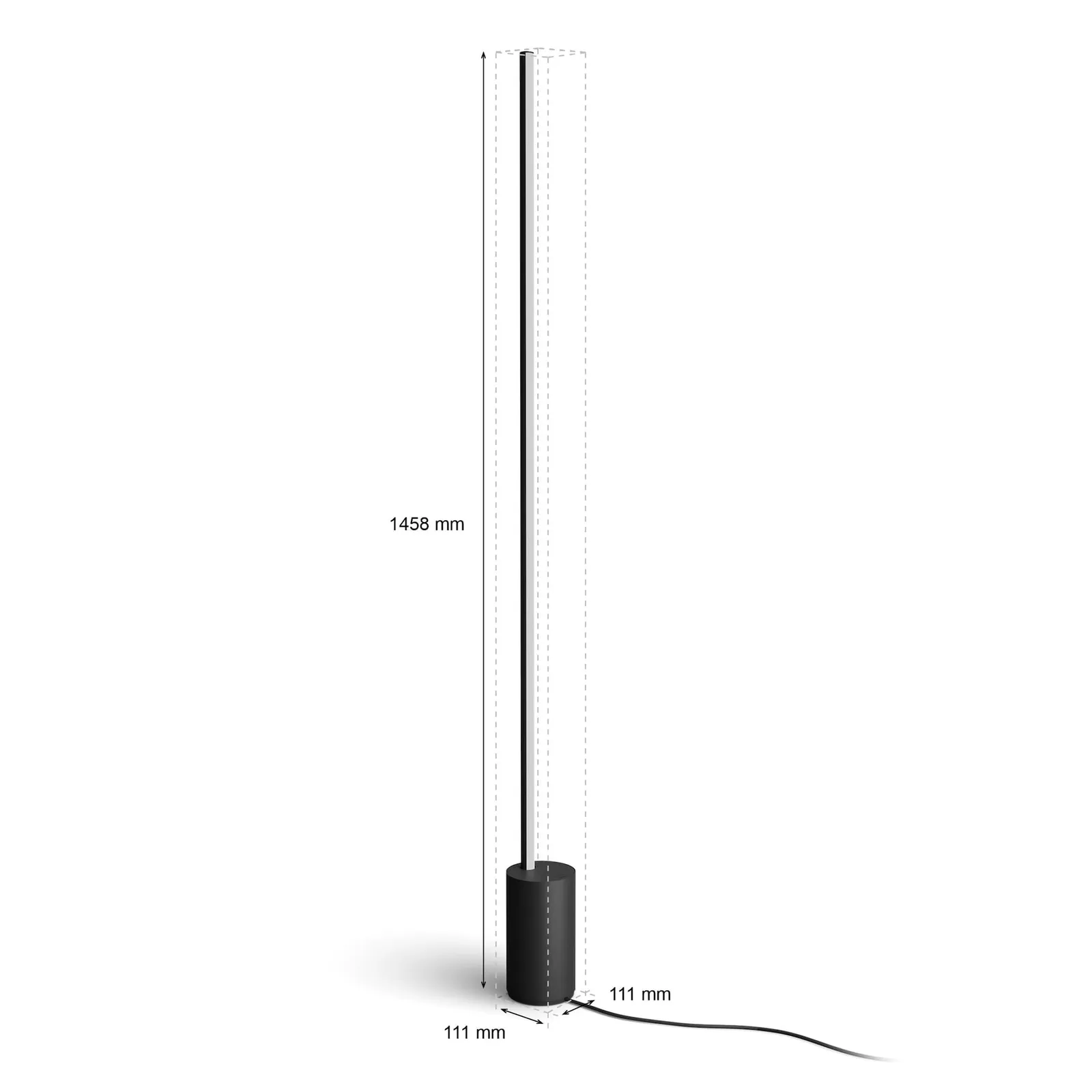 Philips Hue Gradient Signe podna lampa, crna - Slika 4