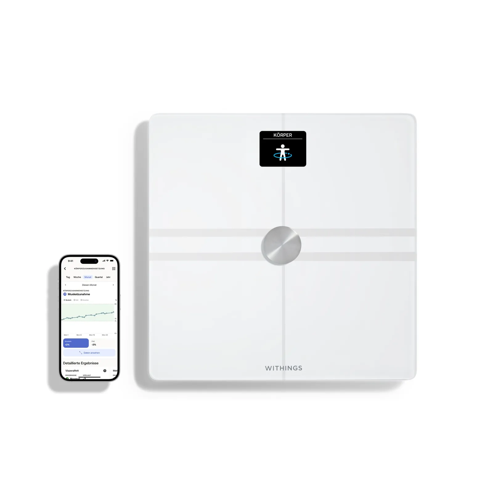 Withings Body Comp Complete Body Analysis Wi-Fi pametna vaga bijela