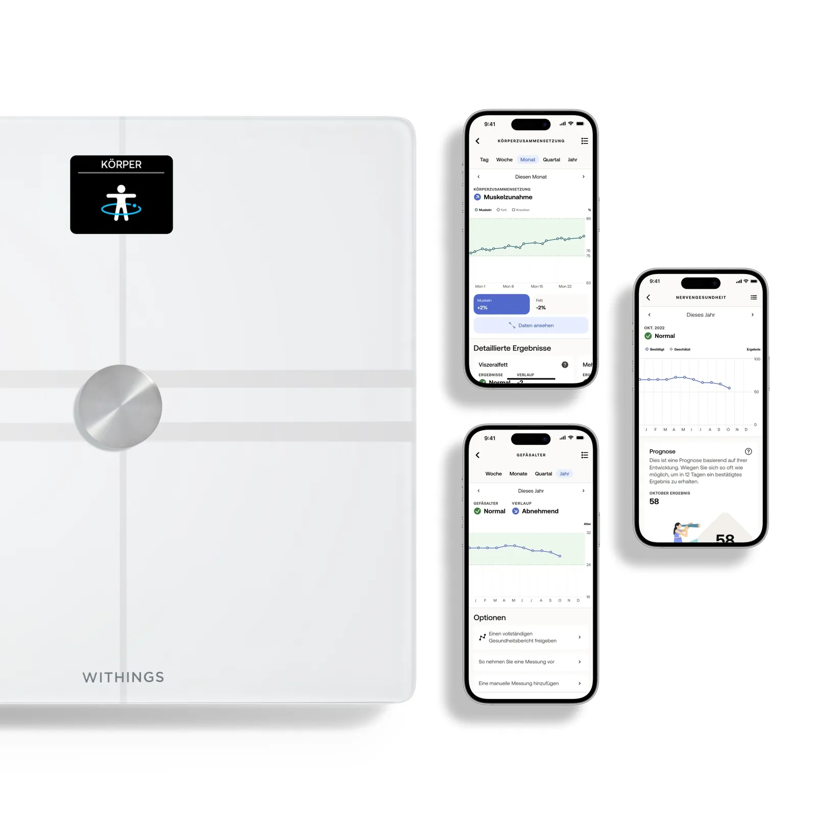 Withings Body Comp vaga za tijelo, bijela - Slika 2
