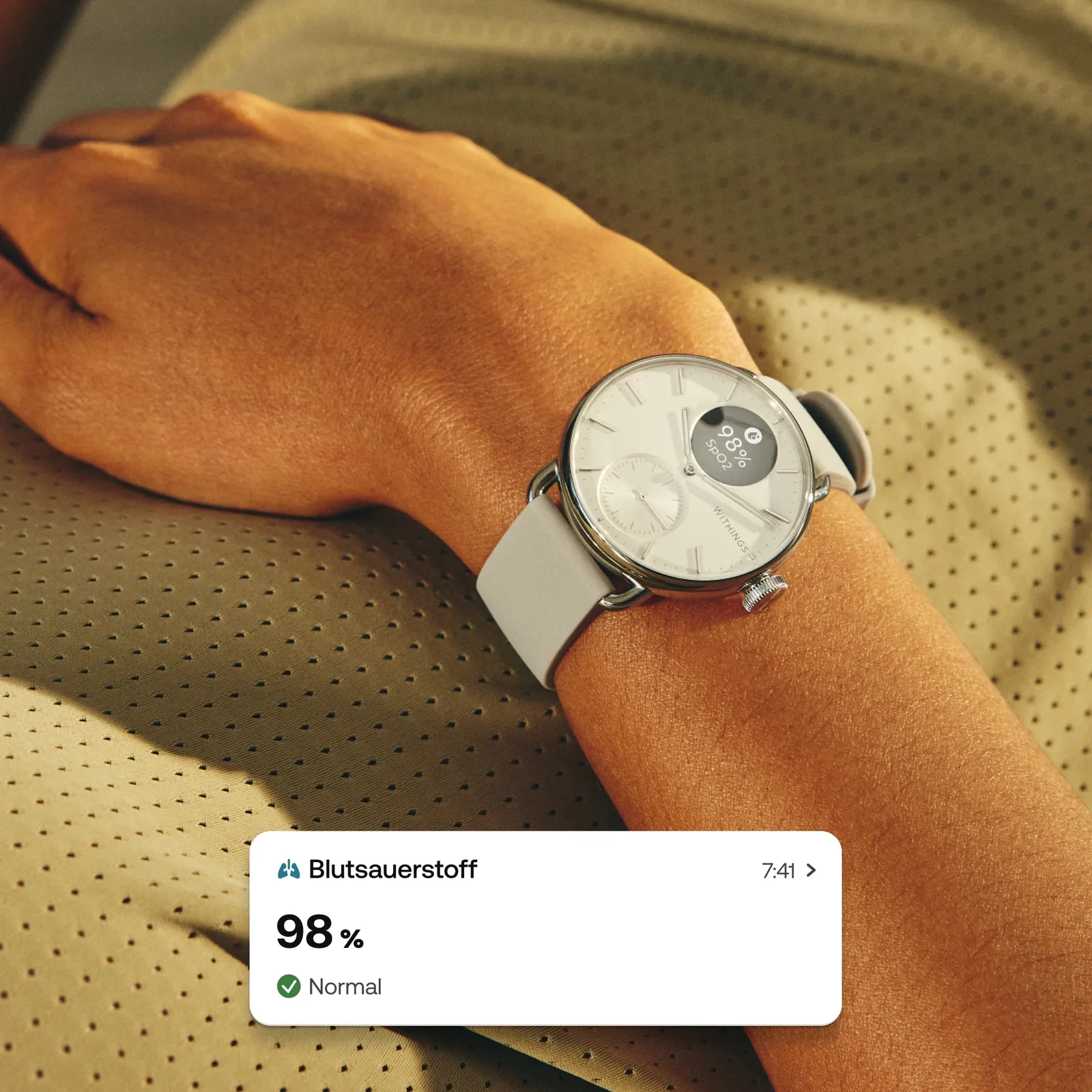 Withings ScanWatch 2 38 mm crni EKG, razina kisika u krvi, praćenje sna - Slika 2