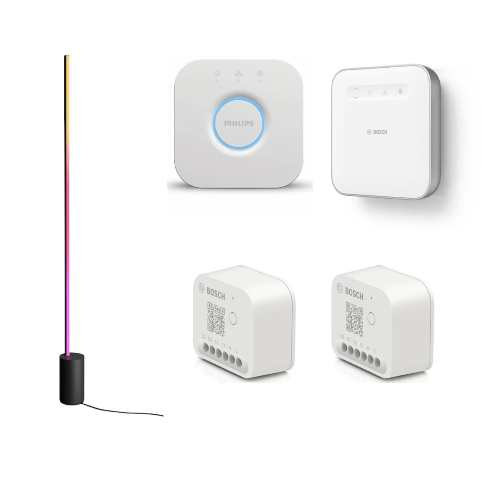Philips Hue Gradient podna lampa i Bridge + Bosch Smart Home Controller II i 2x aktuatora roleta