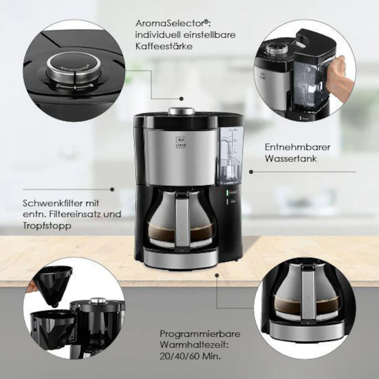 Melitta Look Perfection 1025-06 aparat za kavu crni/nehrđajući čelik - Slika 5